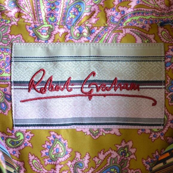 Robert Graham Button Down Shirt Size Striped Size Medium - Picture 3 of 4